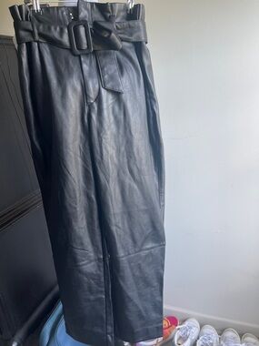 H&M Black Faux Leather pants